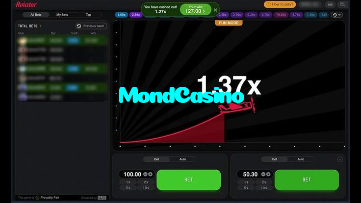 MondCasino casino presented on mobile device in Pakistan with slots and live games